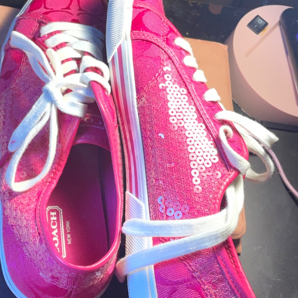 Coach Pink Sequins Sneakers - Picture 11 of 13